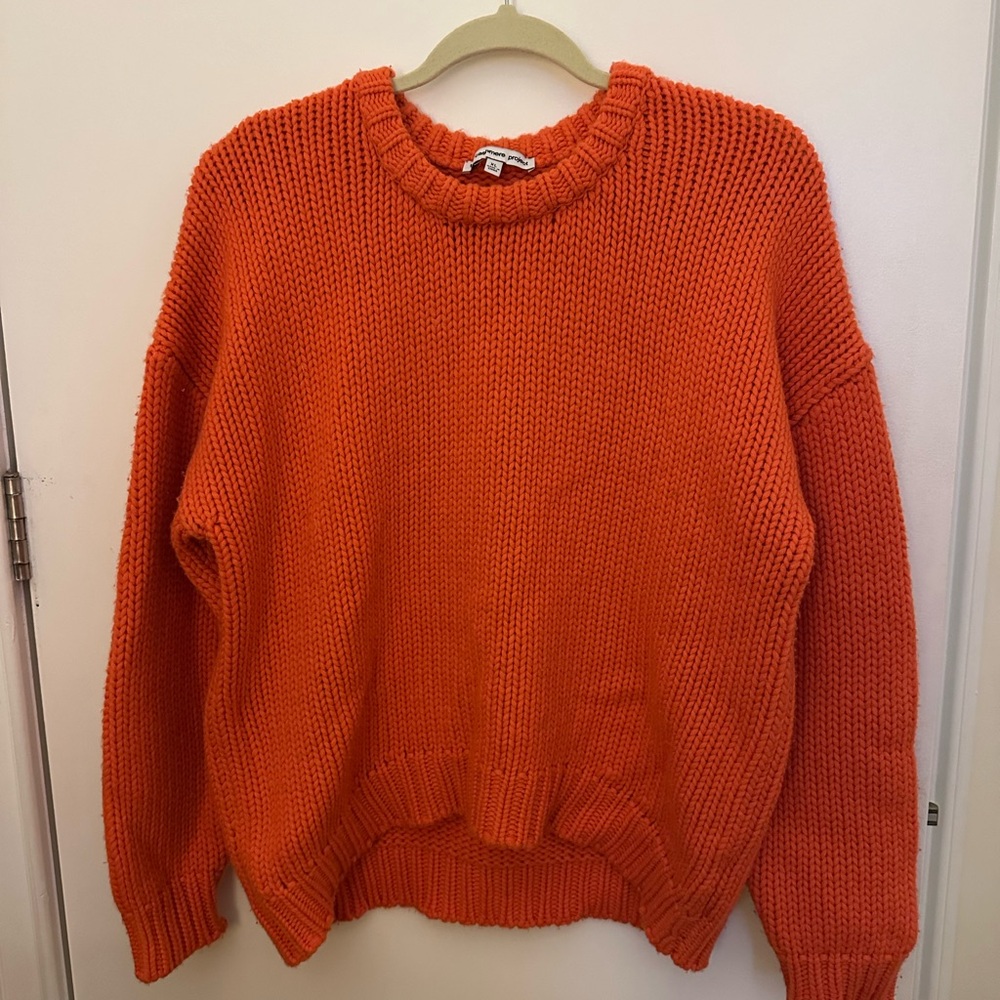 Cozy Orange Knit Sweater